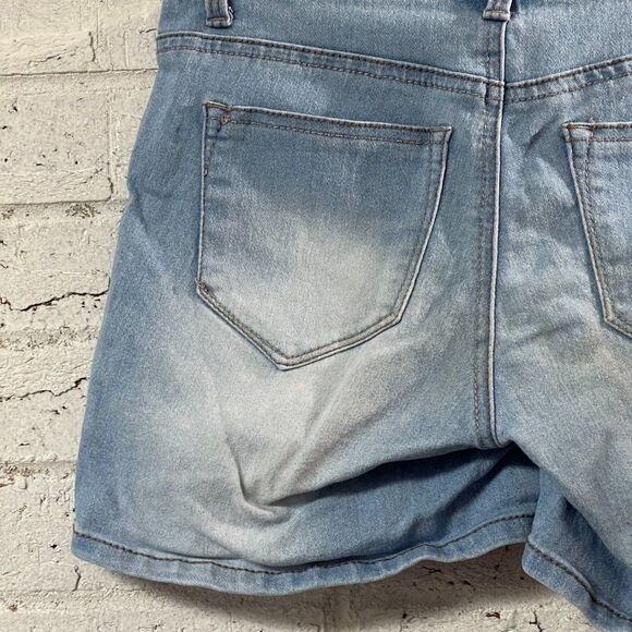 Evermore Acid Washed Denim Shorts 1 - Picture 6 of 11